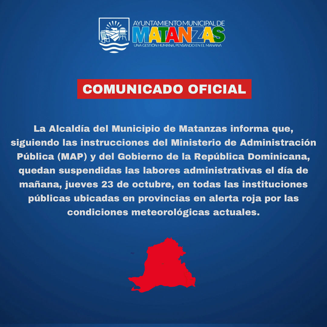 Aviso suspensión de labores por condiciones climatológicas