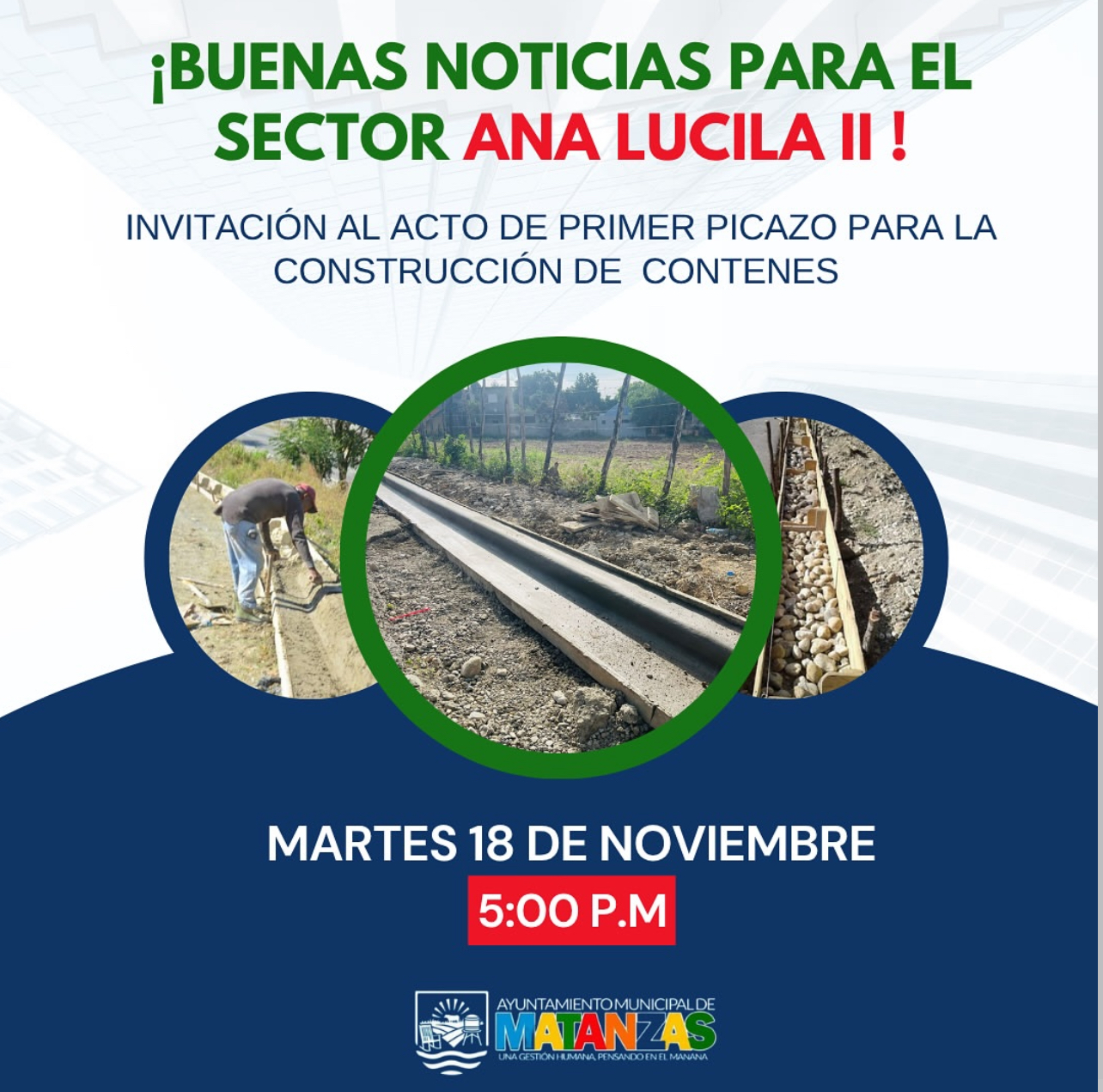 Primer picazo de contenes sector Ana Lucila III