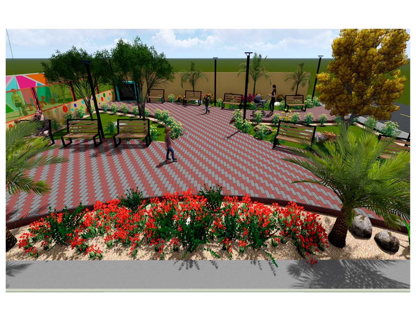 Diseño corresponde al Parque Recreativo del sector Ana Lucila